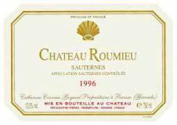 Chateau RoumeiU AOC Sauternes Blanc 2001